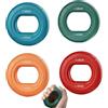 Yilceemy 4 Pezzi Hand Trainer di Alta Qualità, Anello per La Forza Della Presa in Silicone, Anello per Allenare La Forza Della Maniglia, per Polso, Allenamento Forza Delle Dita (7.85×2.5cm)