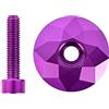 XIAOJUN Tappo per Serie Sterzo Road Bike Stem Headset Cover con Vite per Tubo Sterzo Forcella 28.6Mm,Viola
