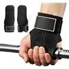 CHARMNAIL Straps Palestra con Design a Guanto & Imbottitura in Pelle, Utilizzo a Una Mano per Stacchi e Trazioni, Polsini per Forza di Presa e Protezione