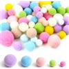 LQTSLFM Pon Pon Piccoli Colorati 260 Pezzi 1-3 cm, Colori Pastello Mini Pompon Soffici Pom Pom Colorati per Decorazioni Pasquali, Lavoretti, Regali Fai Da Te, Eventi Scolastici (260PCS)