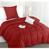 Utopia Bedding Copripiumino Singolo - Microfibra Copripiumino 135x200cm + Federa 80x80cm (Rosso)