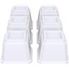 Lutown-Teen Piedini per letti da 10 cm, piedini per mobili resistenti per divani, alzate per sedie, piedini per tavoli, set da 6 pezzi, bianco