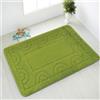 Comart - Tappeto Nicole da Bagno - Rettangolare 67x100 cm - Fondo Antiscivolo in Latex - ad Asciugatura Rapida e Traspirante - Lavabile in Lavatrice - Scendi Doccia e Vasca - in Tinta Unita - Verde