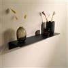 Designfabrik Hamburg Design Amburgo | Mensola da bagno | Ripiano senza forare (Nero satinato, 42 cm)