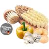 TOPANBIETER 999 Set di 2 spazzole per verdure e funghi in legno di faggio, spazzole per la pulizia sostenibili per verdure e funghi, robuste, durevoli ed ecologiche