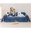Loiion Gatto Divano, Copridivano Mobili Protector, Copridivani Impermeabile Resistente Alle Macchie E Ai Graffi per Cani e Gatti, Animali, Blu Marino, 380x180cm