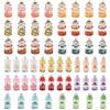 PH PandaHall PandaHall, 56 ciondoli in resina a forma di bottiglia di vetro con tè alla frutta, 2 stili colorati diversi con fiori e frutta all'interno, accessori per cellulare, portachiavi e collane