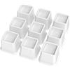 Lutown-Teen Sollevatori per letto da 7,6 cm, sollevatori per mobili resistenti da 7,6 cm per divani, alzate per sedie, alzate per divani, alzate per tavoli, set da 9 pezzi, colore bianco