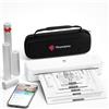 Phomemo M834 Stampante Portatile A4, Stampante Termica Portatile, Connessione Bluetooth e USB, Supporta Carta Termica A4, Con Custodia per il Trasporto e 4 Rotoli di Carta Termica, Bianco