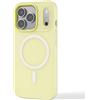 N NEWTOP 2in1 Cover CV57 Compatibile per Apple iPhone 17 PRO MAX, Custodia TPU Gel Silicone Flessibile Morbida Rigida Case Posteriore Protezione Fotocamera Anti Urto Guscio Scocca Colorato (Giallo)