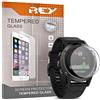 REY Pack 3x Pellicola salvaschermo per GARMIN FENIX 5 47mm - FENIX 5 PLUS 47mm - INSTINCT 3 50MM, Pellicole salvaschermo Vetro Temperato 9H+, di qualità Premium
