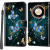 Haninsuze Cover per Honor Magic 6 Lite/ Magic6 Lite, Custodia Interno TPU Antiurto Portafoglio con Disegni [schede Fessura] [Supporto Stand] Cover Libro in PU Pelle (farfalla)