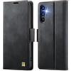 Teeirllim Custodia per Samsung Galaxy A54, Blocco RFID PU Pelle Portafoglio Flip Case, Carta Fessura, Funzione Supporto, Antiurto Case Cover per Samsung Galaxy A54, Nero