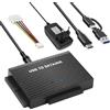 Pixelure 6Gbps USB3.1 a SATA IDE Adattatore per Disco Rigido Convertitore SATA&IDE, Adattatore USB3.1 IDEeSATA per Unità HDD o SSD da 2,5 e 3,5 Pollici, CD-ROM, CD-RW, DVD-RW