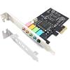 Pardarsey Padarsey - Scheda Audio PCIe 5.1 Interna per PC Windows 7, 3D Stereo PCI-e Con Staffa a Basso Profilo, Chip CMI8738, 32/64 Bit