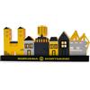 Dortmund Borussia Dortmund Unisex - Adulto BVB Villaggio di Natale Skyline Decorazione Nero Con Giallo Fluo, 15 x 18 x 3 cm