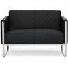 hjh OFFICE Aruba Step - Divano a 2 posti, colore: Nero