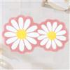Homantic Tappeto per area floreale, tappeto rosa margherita, grazioso tappetino da bagno floreale, tappetino da bagno assorbente, decorazione per camera da letto, lavello vasca, doppio lavandino