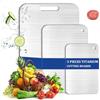 Tccydm Tagliere in Acciaio Inox, 3 Pezzi Tagliere Da Cucina Acciaio, Tagliere in Titanio Multifunzione, cutting board, senza BPA, Antibatterico e Resistente, Per Tagliare Carne, Frutta, Verdura (C)