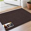 JSEI Tappeto Antisporco per Interni 50x 80 cm, Tappeto di Benvenuto Antiscivolo Lavabile in Lavatrice per Cani - per Ingresso, Porta d'Ingresso e Corridoio, Marrone