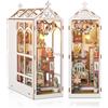 Cuteefun DIY Book Nook Kit, Fai da Te Casa delle Bambole, Modello Costruisci Casa con Decorazioni Decorazione per La Casa, Regalo di Compleanno Natale(Casa Giardino)