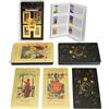 YIMINGOUFEI Tarocchi in Inglese 78 Carte in Lamina d'Oro Nero, Mazzo Rider Waite Impermeabile in PET con Guida Illustrata da 36 Pagine, Carte Tarot per Principianti