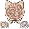 KMFASVX Puzzle In Legno A Forma Di Gatto,Generico Puzzle in Legno a Forma di Gatto Colorato da 135 Pezzi,Per Adulti Donne Famiglia Bambini Amanti Dei Gattini Halloween E Per La-B