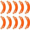 Penitue 10pz Connettori per Pista con Hot Wheels, Kit la Costruzione di Binari Curvi a 90 Gradi Kit La Costruzione di Piste per Macchinine Giocattolo Compatibili con Hot Wheels (Arancione)