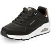 Skechers Stivali Invernali Unisex per Bambini Uno Autunno AirWinter, Finiture Sintetiche Nere, 36 EU