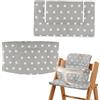 RANJIMA 2 pezzi per seggiolone alto cuscino sedile adatto per Stokke Tripp Trapp per bambini, coprisedile impermeabile, cuscino per seggiolone, cuscino per sedile morbido rimovibile per bambini