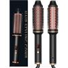UMIGA Spazzola termica 3 in 1, 38 mm, spazzola termica LCD 120 - 200 ℃ Dual PTC Heated Round Brush, spazzola arricciacapelli, aumentare il volume dei capelli, ricci sciolti, doppia tensione