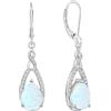 JO WISDOM Orecchini Pendenti Infinito Lacrima Argento 925 Donna con 3A Zirconia cubica Opale di fuoco bianco