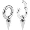 Vankula Pesi Orecchie per lobi Peso Dilatatori lobo in Acciaio inossidabile con Punk Rivetto piercing espansori Gioielli Uomo Donna 6mm Argento