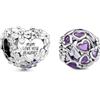 Phclasy Charm per la laurea 2025, compatibile con bracciali e collane europee, da donna, Zirconia cubica