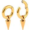Vankula Pesi Orecchie per lobi Peso Dilatatori lobo in Acciaio inossidabile con Punk Rivetto piercing espansori Gioielli Uomo Donna 6mm Oro