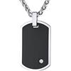Supcare Piastrine Militari Collana Uomo, Argento Nero Collana Acciaio Inossidabile Targhetta Militare Medaglia, Idee Regalo Uomo Ragazzo Papà