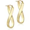 Carissima Orecchini creole ovali a torsione in oro giallo 9 ct