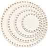 hifrom 4 misure di vimini in legno naturale per uncinetto, cestino rotondo all'uncinetto, per fai da te, Basket Weaving, vimini Craft Making Home Decoration, fumoso, 10/15/20/25 cm