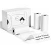ASprink 3 rotoli di carta termica per stampante, 57 mm x 6,5 m, mini stampante tascabile, carta termica per P2 P2S M02 M02S M04S Mini stampantes Refill carta da stampa nera su bianco, 3 rotoli