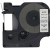 BROVACS 1 confezione di nastro per etichette nero su trasparente compatibile con DYMO D1 45010 12mm 1/2 OPA2210