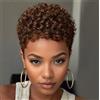 BeiSDWig Parrucca corta Pixie, capelli ricci sintetici castani ramati resistenti al calore, acconciature afro da donna