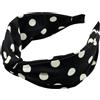 Guiguishiny Fascia per Capelli Donna con Nodo, Cerchietto Largo in Tessuto Vintage Turbante, Fascia Capelli Morbida ed Elegante Accessorio Capelli Elegante e alla Moda per Donne e Ragazze (Nero)