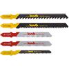kwb 617295 Set combinato da 5 pezzi (lame per sega HSS e HCS) per tagli grossolani, cut curve in legno e tagli fini in metallo con T-shaft S-20 / albero della fibbia
