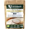 Amoseeds Psillio Biondo BIO 200g | Bucce Purezza Max 99% | 88% Fibre, Senza Glutine | Transito intestinale e Digestione | Ideale per dolci | Qualità superiore