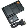 QIAO JIN LIN BLS-1 Batteria al litio (2 pacchi) e caricatore doppio compatibile con Olympus PS-BLS1 PS-BLS5 BLS-50 e Olympus E-420