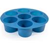 Muitomas Stampo Muffin in Silicone per Friggitrice ad Aria, Dimensioni 17,5×17,5×4 cm, Antiaderente, Riutilizzabile, Resistente al Calore, Per Cupcake e Dolci, Verde Salvia