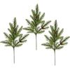Flair Flower Ramo di abete artificiale, 45 cm, set di 3 rami decorativi, colore verde abete, corona dell'Avvento, accessorio decorativo per ghirlanda, decorazione natalizia, gambo artificiale, fiori artificiali