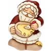 THUN - Babbo Natale con ciotola in ceramica, piccolo - Thunalnd - 7x6,5x9,5 cm