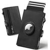 YESIIW Portafoglio Uomo Airtag Vera Pelle, Pop up Portafoglio Airtag per 10 Cartes & 2 ID Fenter, Porte Carte Uomo con RFID Blocco & Portamonete (Vera Pelle, Nero)