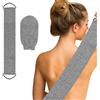 REBECASKYENS Spugna per la schiena per doccia, lavaschiena per doccia, spazzola bagno schiena, con 1 guanto scrub da bagno, per schiena, spalle, pulizia, cura della pelle, a casa, in viaggio